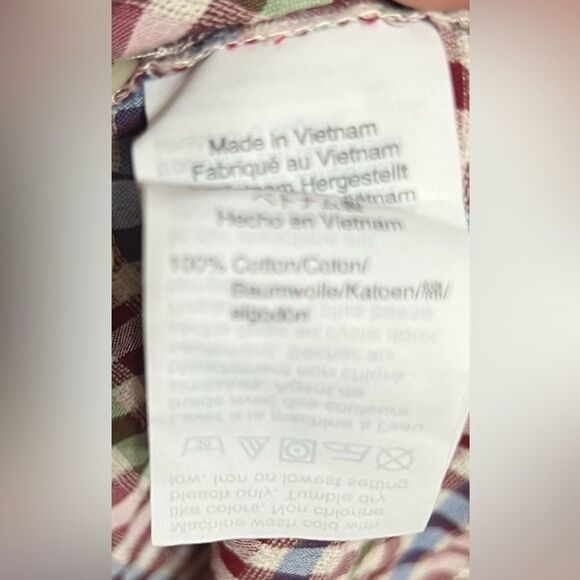 Madewell Rainbow Gingham Scalloped Midi Dress 4 - Picture 6 of 6